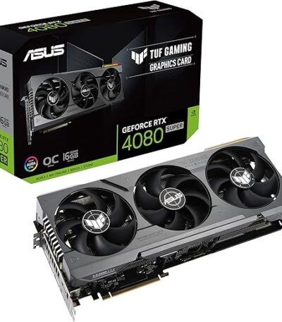 ASUS TUF Gaming NVIDIA GeForce RTX 4080 Super OC Edition Gaming Graphics Card (PCIe 4.0, 16GB GDDR6X, HDMI 2.1a, DisplayPort 1.4a)