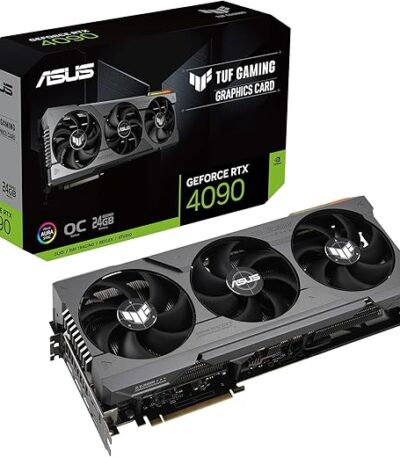 ASUS TUF GAMING NVIDIA GeForce RTX 4090 OC Edition Gaming Graphics Card (24GB GDDR6X, PCIe 4.0, HDMI 2.1a, DisplayPort 1.4a, Dual Ball Bearing Axial Fans)